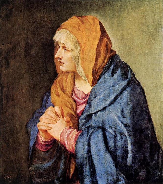 TIZIANO Vecellio Mater Dolorosa (with clasped hands) wt oil painting image